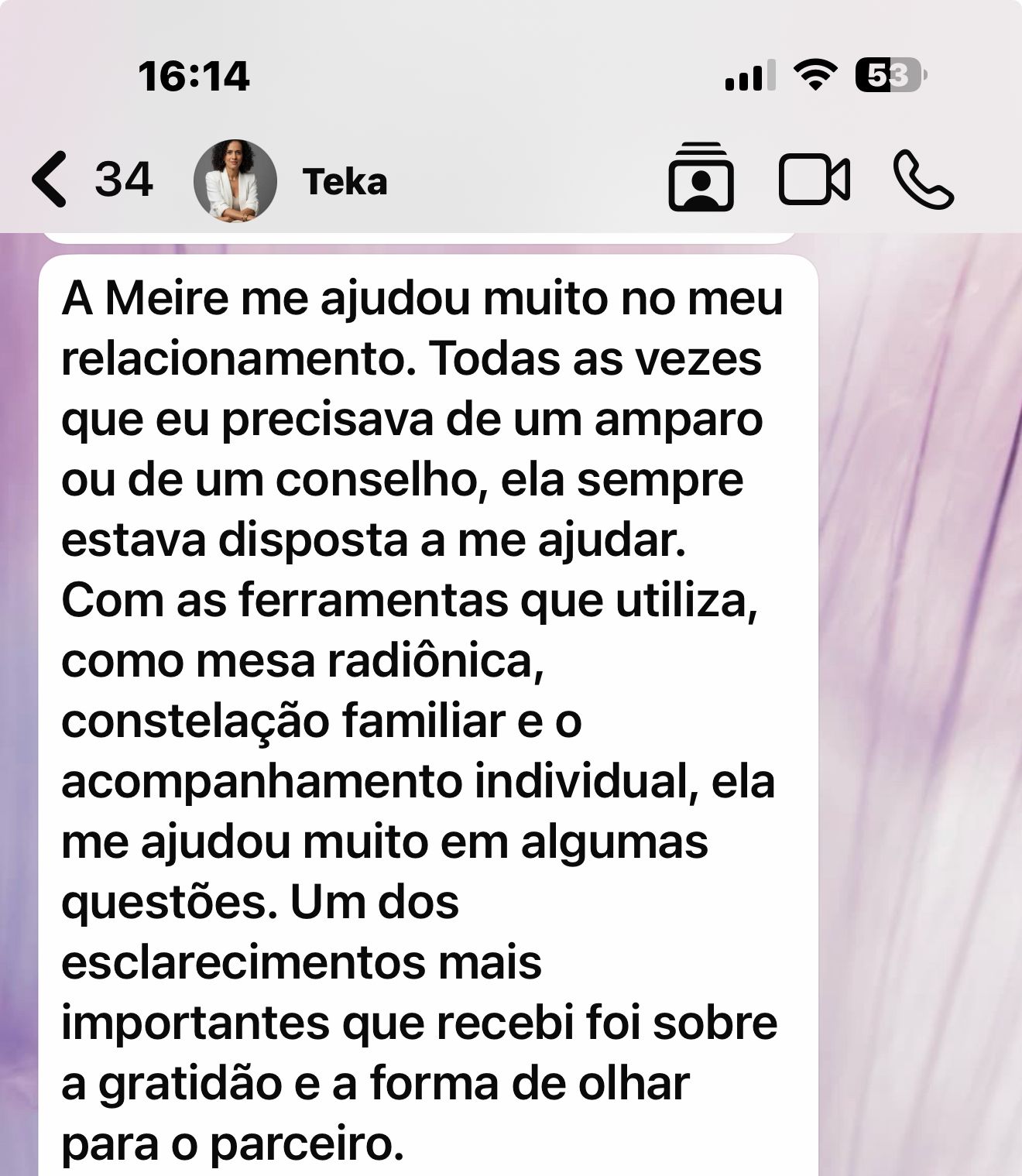 Depoimento de Teka — parte 1